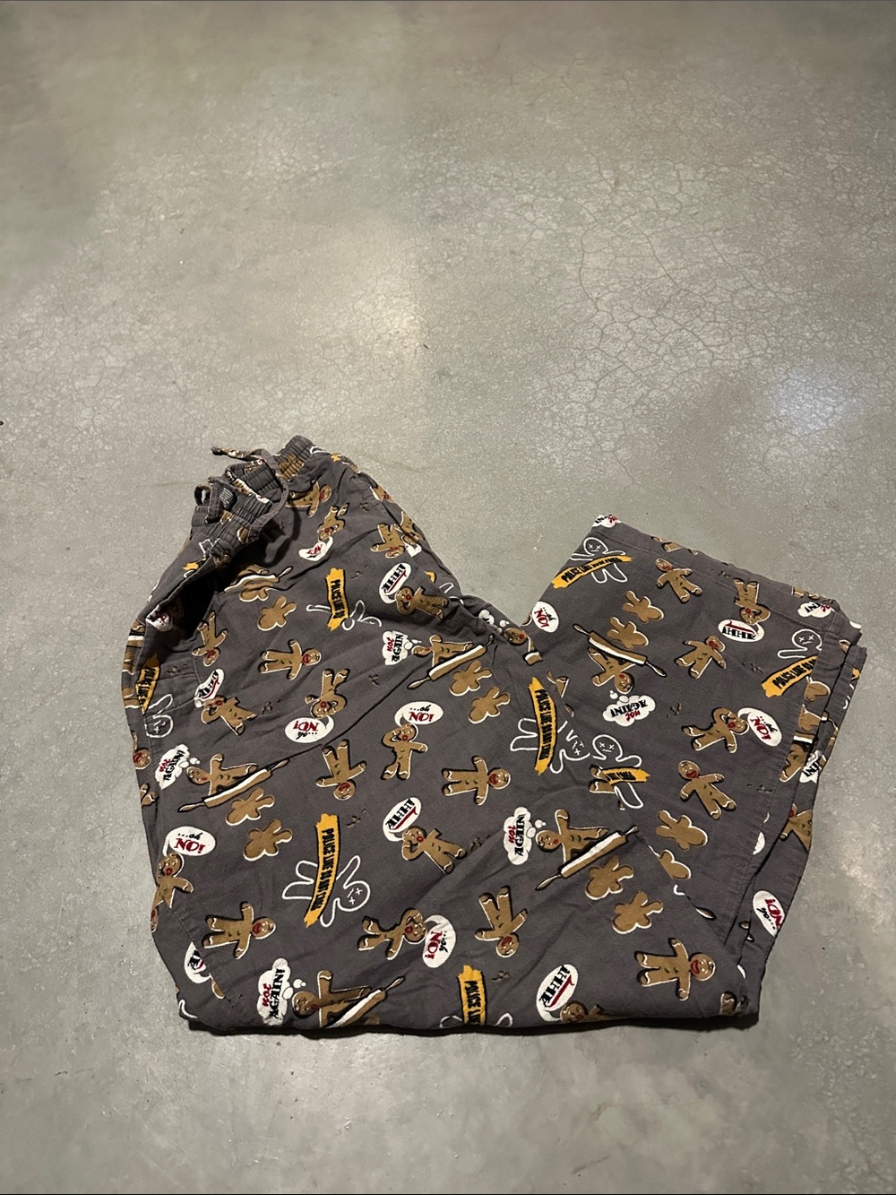 croft & barrow Gray Gingerbread Print Lounge Pants